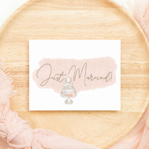Carte Moderne Boho Rose Élégant Floral Mariée
