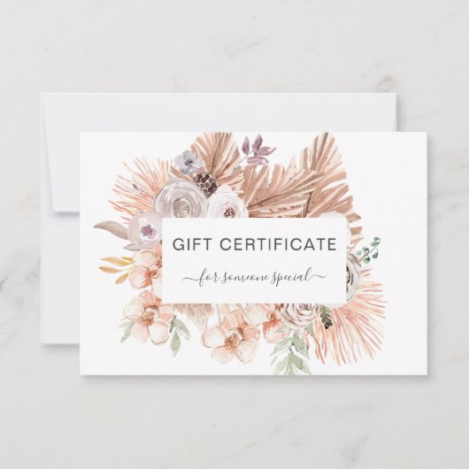 Carte Moderne Boho Tropical Business (Devant)