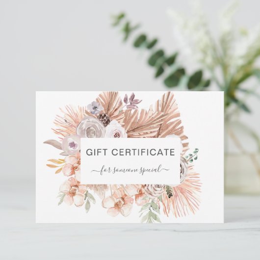 Carte Moderne Boho Tropical Business (Debout devant)