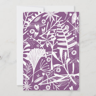 Carte Moderne Botatanique Floral Purple