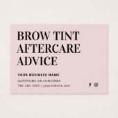 Carte moderne Brow Tint Aftercare (Devant)