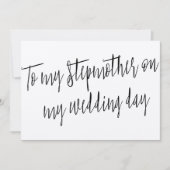 Carte Moderne Chic "À ma belle-mère le jour de mon maria (Devant)