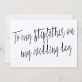 Carte Moderne Chic "À mon beau-père le jour de mon maria (Devant)