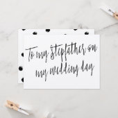 Carte Moderne Chic "À mon beau-père le jour de mon maria (Devant/Arrière en situation)
