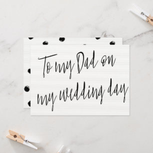 Carte Moderne Chic "À mon père le jour de mon mariage"