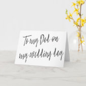 Carte Moderne Chic "À mon père le jour de mon mariage" (Fleur jaune)