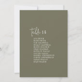 Carte moderne chic Olive Green Seing Cartes (Devant)