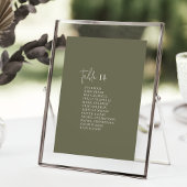 Carte moderne chic Olive Green Seing Cartes