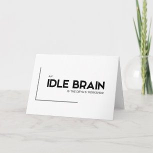 Carte MODERNE cite : cerveau inactif, atelier du diable