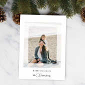 Carte moderne Clean Chic Holiday Photo Plat Card