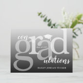 Carte Moderne ConGRADulations Graduation Félicitations (Debout devant)