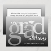 Carte Moderne ConGRADulations Graduation Félicitations (Devant / Derrière)