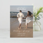 Carte Moderne Contemporain Photo Faire Part de Date de M (Debout devant)