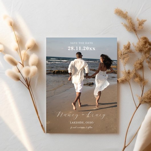 Carte Moderne Contemporain Photo Faire Part de Date de M