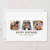 Carte moderne "DAD" Cutout 3 Photo Anniversaire (Devant)
