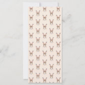 Carte moderne d'aquarelle Bunny Pâques Menu (Dos)