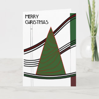 Carte moderne d'arbre de Noël