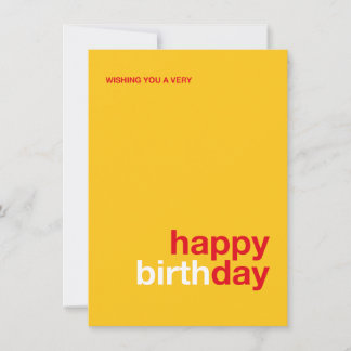 Carte Moderne de Bon Anniversaire – Design Minimal