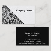 Carte moderne de Bussnies dans des couleurs noires (Devant / Derrière)