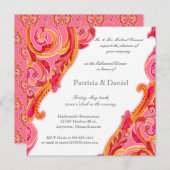 Carte moderne de dîner de répétition de coeur de (Devant / Derrière)