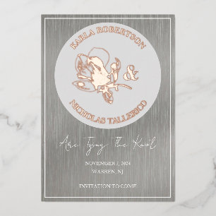 Carte moderne de Faire-Part de mariage avec motif