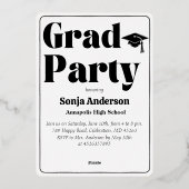 Carte moderne de fête de graduation avec photo en  (Verso)