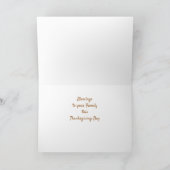 Carte moderne de fête de Thanksgiving (Intérieur)