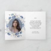 Carte moderne de Fête des Mères à fleurs bleues av (Intérieur)