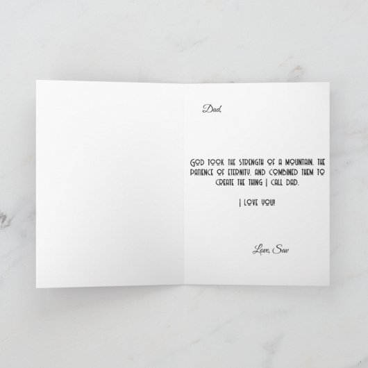 Carte moderne de Fête des Pères joyeuse (Intérieur)