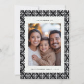 Carte moderne de flocon de neige noir et blanc sca (Devant)