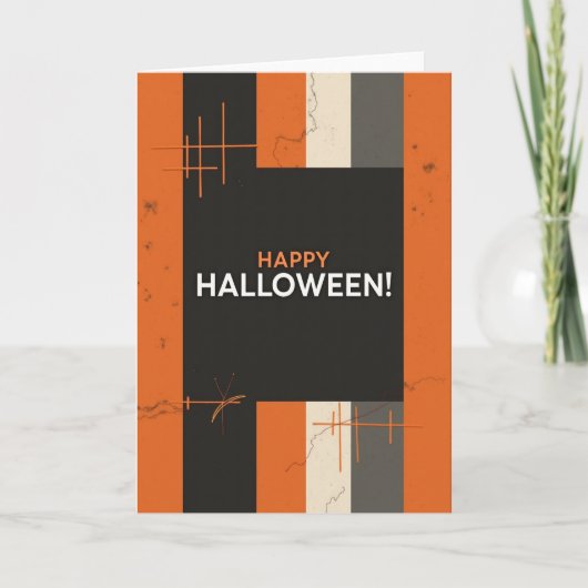 Carte moderne de Halloween Joyeux (Devant)