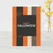 Carte moderne de Halloween Joyeux (Fleur jaune)