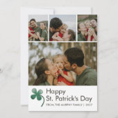 Carte moderne de la Saint-Patrick à 4 photos pour  (Devant)