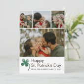 Carte moderne de la Saint-Patrick à 4 photos pour  (Debout devant)