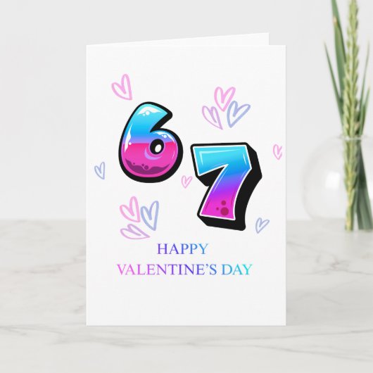 Carte moderne de la Saint-Valentin avec dégradé né (Devant)