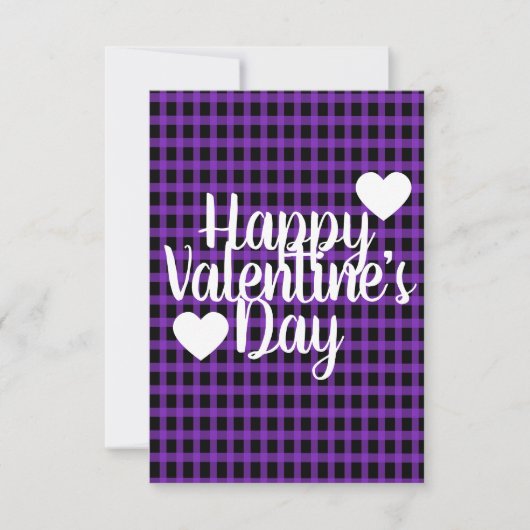 Carte moderne de la Saint-Valentin cœur violet car (Devant)