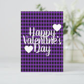 Carte moderne de la Saint-Valentin cœur violet car (Debout devant)