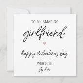 Carte moderne de la Saint Valentin pour amie (Devant)