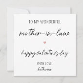 Carte moderne de la Saint Valentin pour Mère en dr (Devant)