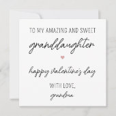 Carte moderne de la Saint Valentin pour petite-fil (Devant)