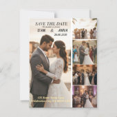 Carte moderne de mariage « Save the Date » avec 5 (Recto)