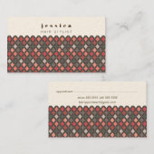 Carte moderne de Motif de cheveux géométrique (Devant / Derrière)