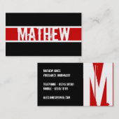 Carte moderne de profil de monogramme (Devant / Derrière)