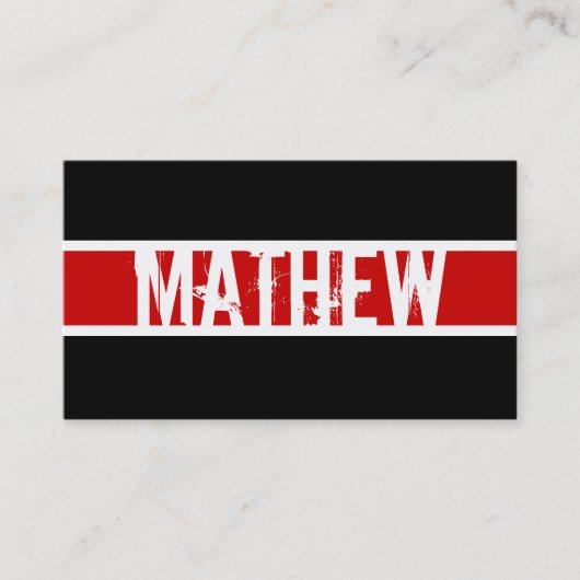 Carte moderne de profil de monogramme (Devant)