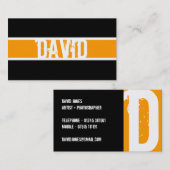 Carte moderne de profil de monogramme (Devant / Derrière)