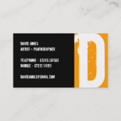 Carte moderne de profil de monogramme (Dos)