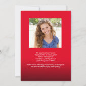 Carte Moderne de Remise de Diplôme Rouge Blanc 2 P (Dos)