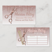 Carte moderne de rendez-vous de coiffeur de (Devant / Derrière)