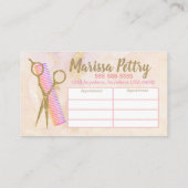 Carte moderne de rendez-vous de coiffeur de (Dos)