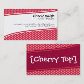 Carte moderne de rouge/rose de cerise (Devant / Derrière)